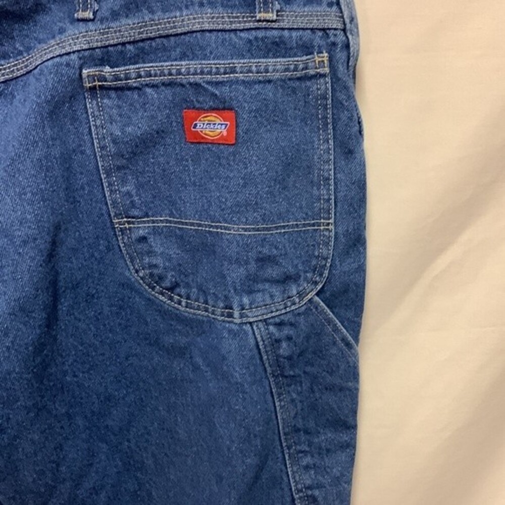 Dickies Men's Blue Denim Medium Wash Relaxed fit Carpenter Jeans Size 44 X 30 - Picture 3 of 8